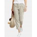 Solid Color Casual Drawstring Elastic Waist Soft Pant Solid Color Casual Drawstring Elastic Waist Soft Pant