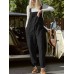 Waist Drawstring Pockets Straps Jumpsuit Waist Drawstring Pockets Straps Jumpsuit