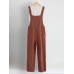 Waist Drawstring Pockets Straps Jumpsuit Waist Drawstring Pockets Straps Jumpsuit