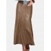 Solid Color PU Leather High Waist Skirt For Women Solid Color PU Leather High Waist Skirt For Women