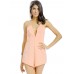 Women Sexy Deep V Hollow Sleeveless Solid Color Jumpsuit Women Sexy Deep V Hollow Sleeveless Solid Color Jumpsuit