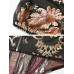 Vintage Ethnic Floral Print Square Collar Puff Sleeve Irregular Crop Top Vintage Ethnic Floral Print Square Collar Puff Sleeve Irregular Crop Top
