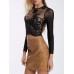 Sexy Long Sleeves Embroidered Lace Women Crop Top Sexy Long Sleeves Embroidered Lace Women Crop Top