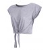 Casual Solid Color O-neck Short Sleeve Crop Tops For Women Casual Solid Color O-neck Short Sleeve Crop Tops For Women