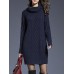 Casual Knitting Pure Color Turtleneck Long Sleeve Women Dresses Casual Knitting Pure Color Turtleneck Long Sleeve Women Dresses
