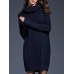 Casual Knitting Pure Color Turtleneck Long Sleeve Women Dresses Casual Knitting Pure Color Turtleneck Long Sleeve Women Dresses