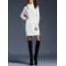 Casual Knitting Pure Color Turtleneck Long Sleeve Women Dresses Casual Knitting Pure Color Turtleneck Long Sleeve Women Dresses