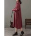 Pockets Stripe Long Sleeve Lapel Vintage Maxi Dress Pockets Stripe Long Sleeve Lapel Vintage Maxi Dress