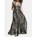 Leopard Print Halter Backless Sexy Maxi Dress For Women Leopard Print Halter Backless Sexy Maxi Dress For Women