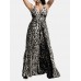 Leopard Print Halter Backless Sexy Maxi Dress For Women Leopard Print Halter Backless Sexy Maxi Dress For Women