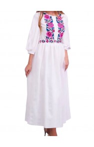 Women Vintage Floral Print Long Maxi Dress