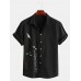 Mens Chinese Painting Print Turndown Collar Short Sleeve Casual Shirt Mens Chinese Painting Print Turndown Collar Short Sleeve Casual Shirt