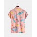 Mens Funny Style Dinosaur Cartoon Printed Short Sleeve Shirts Mens Funny Style Dinosaur Cartoon Printed Short Sleeve Shirts