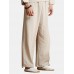 Mens Baggy Brief Pure Color Casual Elastic Waist Wide Leg Thin Straight Pants Mens Baggy Brief Pure Color Casual Elastic Waist Wide Leg Thin Straight Pants
