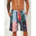 Mens Ethnic Style Printing Thin Patchwork Design Quick Dry Knee Length Casual Shorts Mens Ethnic Style Printing Thin Patchwork Design Quick Dry Knee Length Casual Shorts