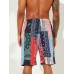 Mens Ethnic Style Printing Thin Patchwork Design Quick Dry Knee Length Casual Shorts Mens Ethnic Style Printing Thin Patchwork Design Quick Dry Knee Length Casual Shorts