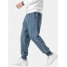 Men Retro Shadowless Wall Beam Feet Solid Nine Points Jeans Men Retro Shadowless Wall Beam Feet Solid Nine Points Jeans