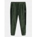 Mens Chinese Style Corduroy Solid Color Multi Pockets Ankle Banded Pants Mens Chinese Style Corduroy Solid Color Multi Pockets Ankle Banded Pants
