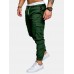 Mens Solid Elastic Waist Casual Multi-pocket Cargo Pants Mens Solid Elastic Waist Casual Multi-pocket Cargo Pants