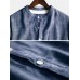 Mens Cotton Linen Vintage Solid Stand Collar Casual Henley Shirt Mens Cotton Linen Vintage Solid Stand Collar Casual Henley Shirt