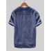 Mens Cotton Linen Vintage Solid Stand Collar Casual Henley Shirt Mens Cotton Linen Vintage Solid Stand Collar Casual Henley Shirt