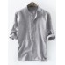 Mens Cotton Striped Printed Half Sleeve Loose Casual Henley Shirt Mens Cotton Striped Printed Half Sleeve Loose Casual Henley Shirt