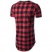 Mens Plaid Pattern Round Neck Short Sleeve T-shirt Mens Plaid Pattern Round Neck Short Sleeve T-shirt