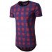 Mens Plaid Pattern Round Neck Short Sleeve T-shirt Mens Plaid Pattern Round Neck Short Sleeve T-shirt