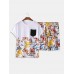 Men Cotton Butterfly Print Chest Pocket Home Casual Loose T-Shirt Men Cotton Butterfly Print Chest Pocket Home Casual Loose T-Shirt