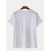 Men Cotton Butterfly Print Chest Pocket Home Casual Loose T-Shirt Men Cotton Butterfly Print Chest Pocket Home Casual Loose T-Shirt