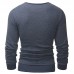 Mens Knit Solid Color Long Sleeve Round Neck Tops Pullover Casual Tee T-shirt Mens Knit Solid Color Long Sleeve Round Neck Tops Pullover Casual Tee T-shirt