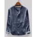 Mens Cotton Vintage Solid Casual Long Sleeve Henley Shirt Mens Cotton Vintage Solid Casual Long Sleeve Henley Shirt