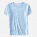 Mens 100% Cotton Round Neck Solid Color Short Sleeve Loose T-Shirts Mens 100% Cotton Round Neck Solid Color Short Sleeve Loose T-Shirts