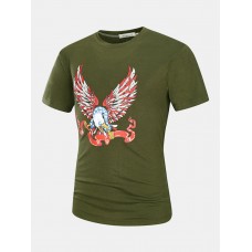 Mens Summer Fashion Casual Printing O-neck Short Sleeve Cotton T-shirt Mens Summer Fashion Casual Printing O-neck Short Sleeve Cotton T-shirt